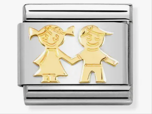 Nomimation plain gold boy&girl