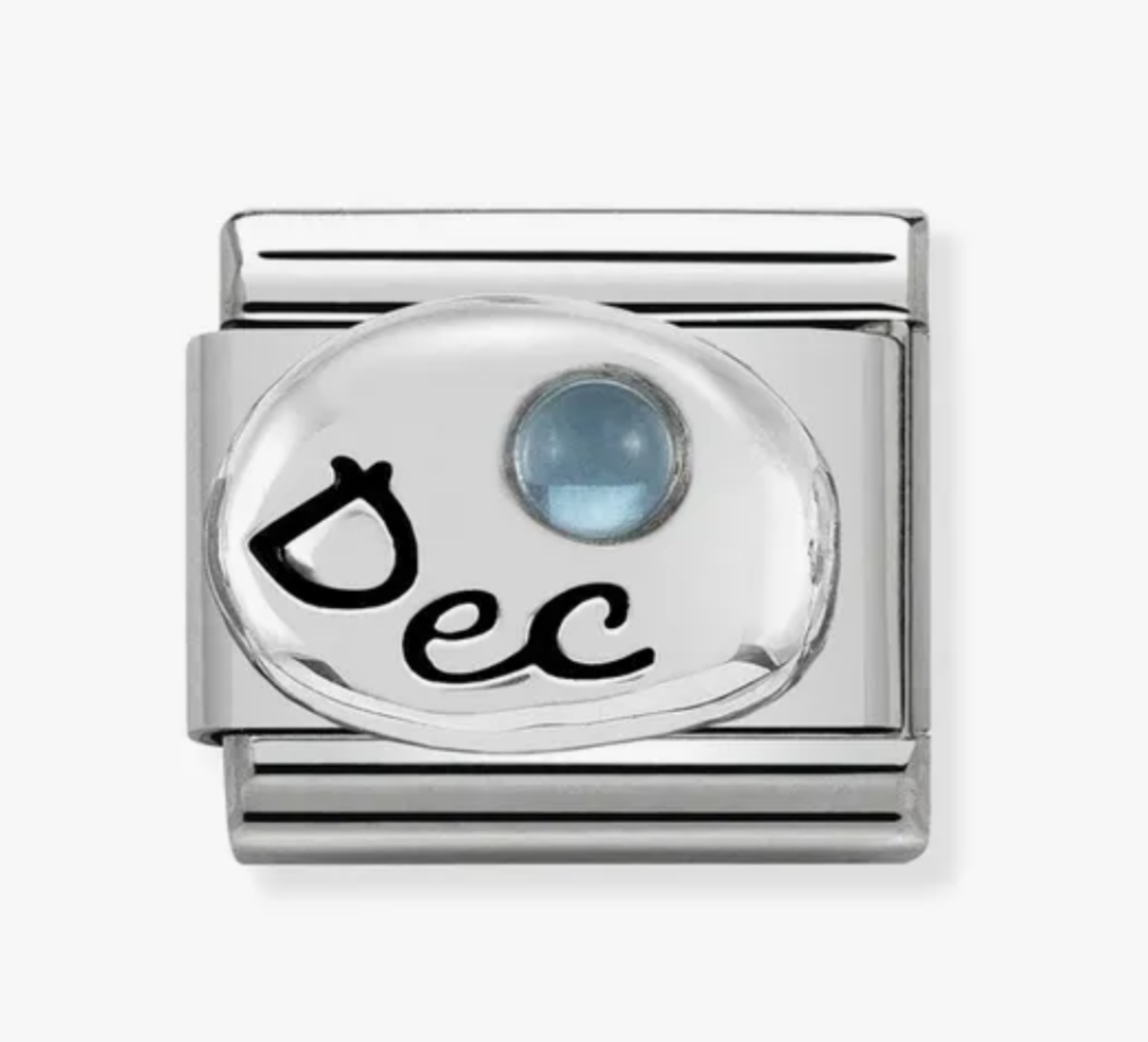 Nomimation silver December birthstone