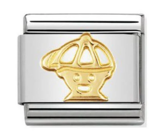 Nomination plain gold boy with cap