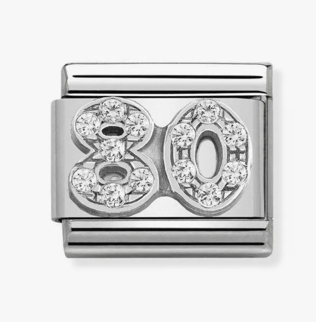 Nomination silver cz 80  charm
