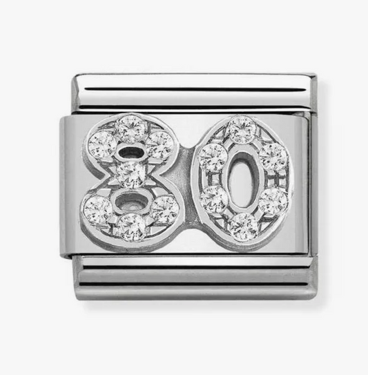 Nomination silver cz 80  charm