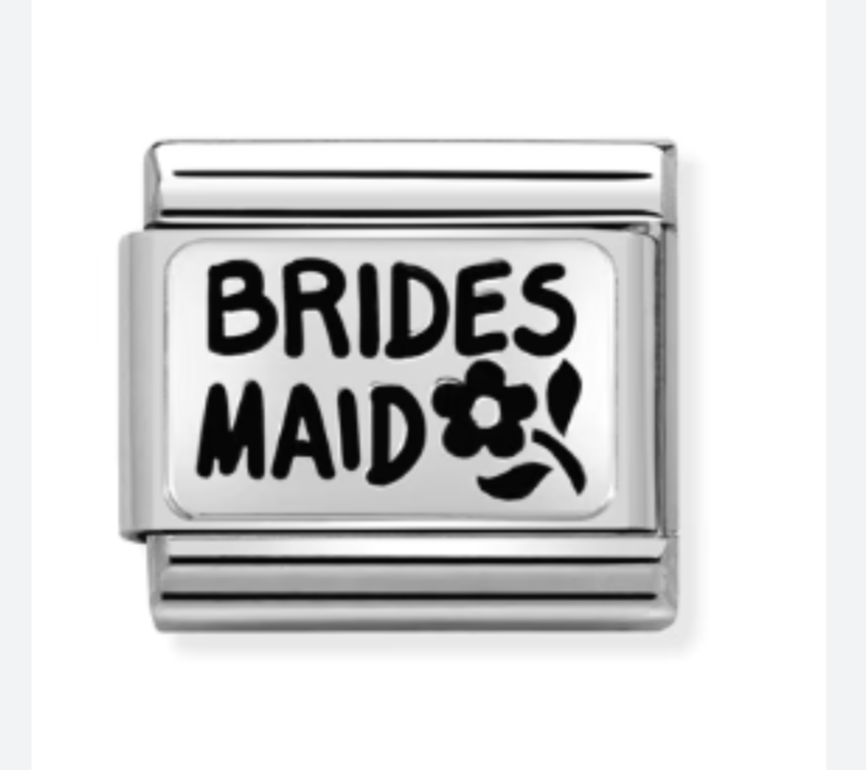 Nomination charm silver bridesmaid