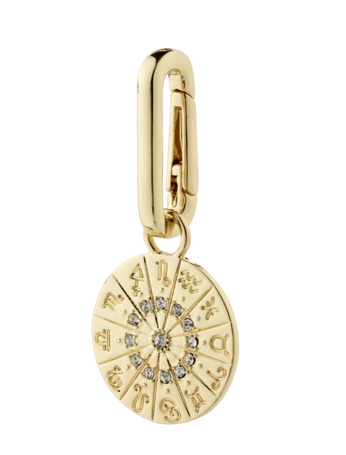 Pilgrim Charm Gold Horoscope Pendant