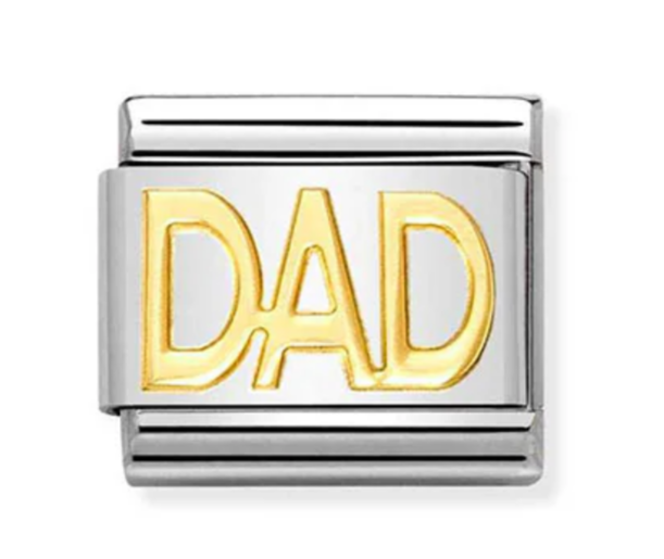 Nomimation plain gold charm DAD