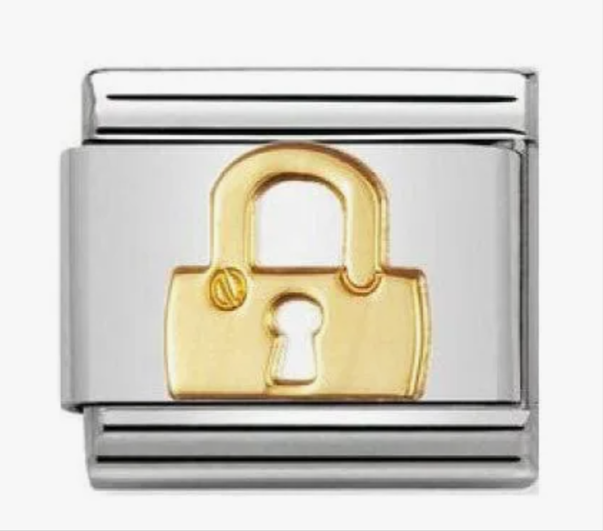Nomimation gold padlock