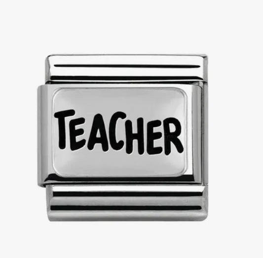 Nomination charm silver teacher