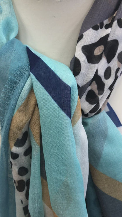 Blue Cheetah Envy scarf