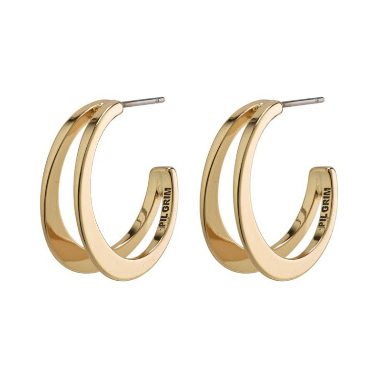 Pilgrim Double Ring Hoop earring