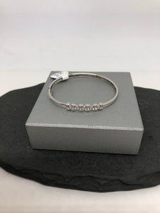 Sterling Silver Baby Bangle with Cubic Zirconias 08