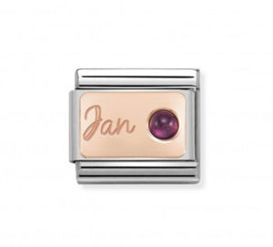 Nomination January birthstone in 9K Rosegold