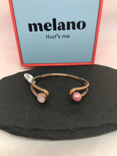 Load image into Gallery viewer, MelanO Rosegold Bangle with double stones
