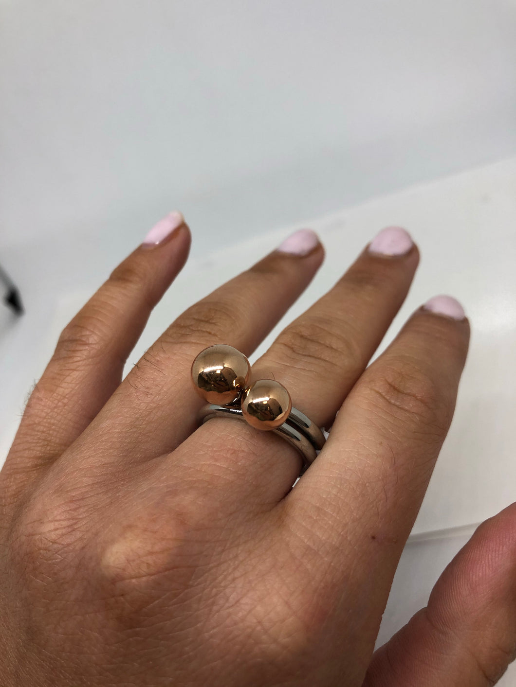 Coeur de Lion Silver / Rosegold ring SET