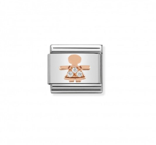 Nomination Girl charm in 9K Rosegold