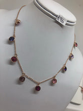 Load image into Gallery viewer, Elements Pink toned necklace- Sterling silver and Rosegold plated
