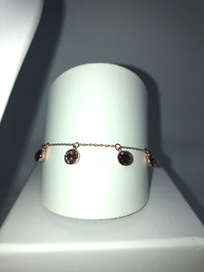 Elements Pink toned bracelet- Sterling silver & Rosegold plated