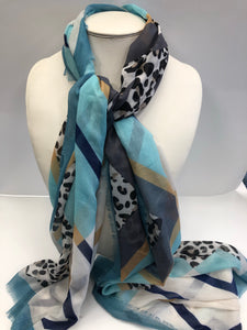 Blue Cheetah Envy scarf