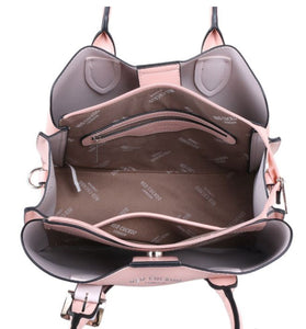 Red Cuckoo Pink Tote with silver buckle