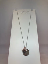 Load image into Gallery viewer, Fiorelli Necklace with Silver &amp; Rosegold disc
