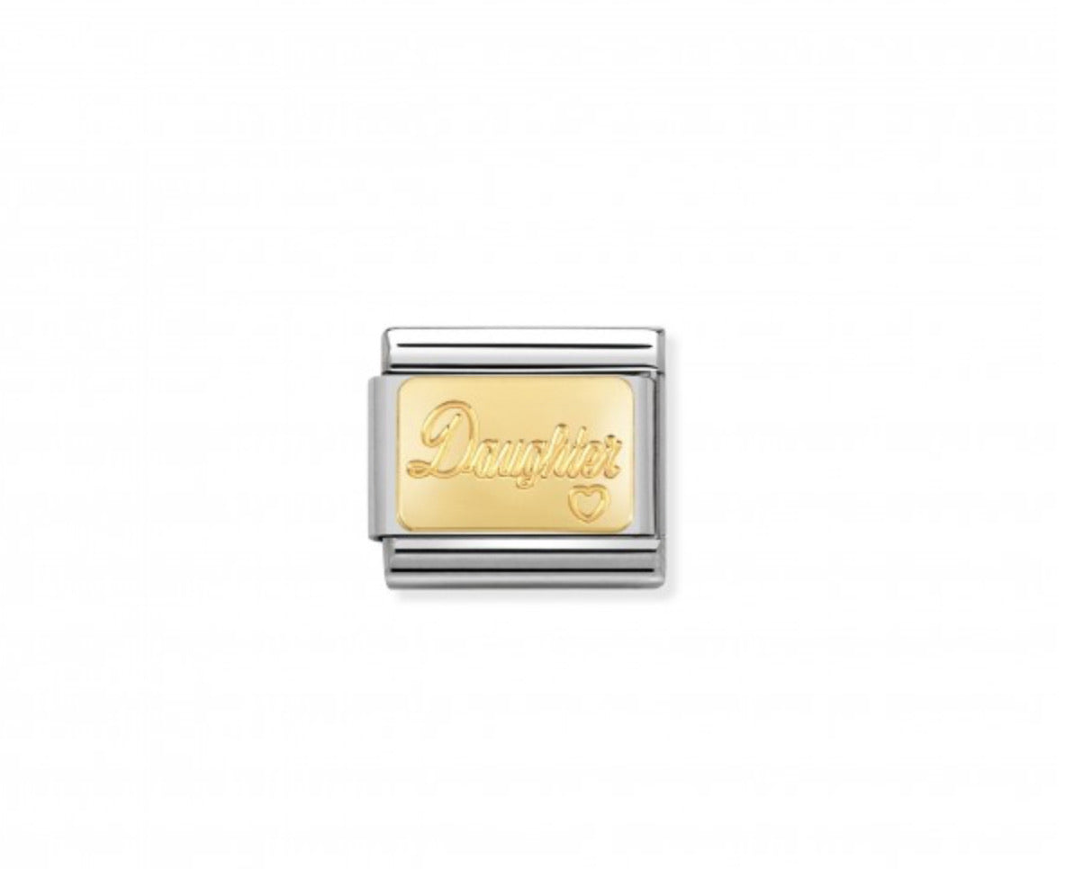 Nomination Daughter charm in 18K gold