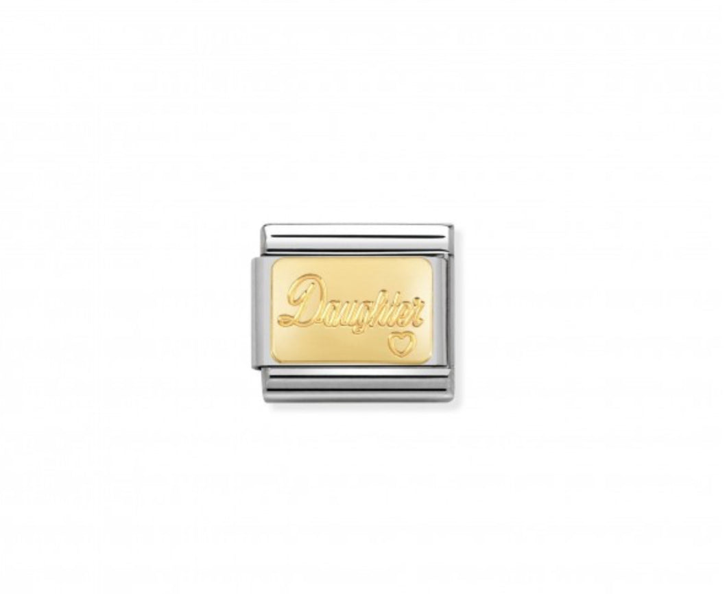 Nomination Daughter charm in 18K gold