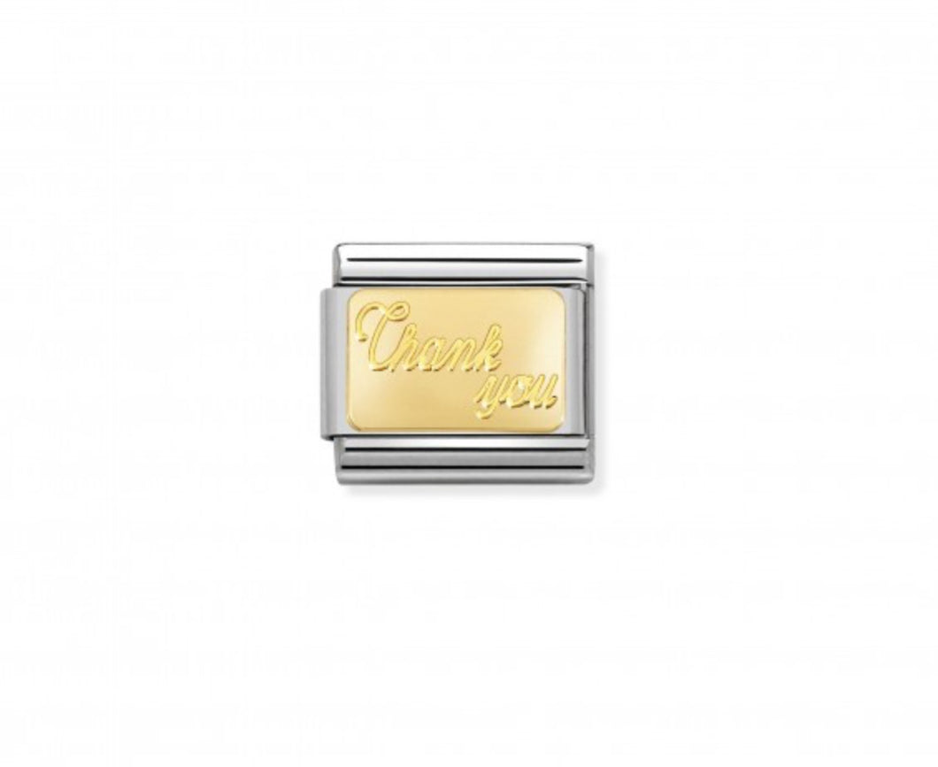 Nomination Thank You charm / 18K gold