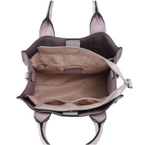 Red Cuckoo Small Purple Tote with stand out straps