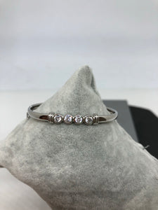Sterling Silver Baby Bangle with Cubic Zirconias 08