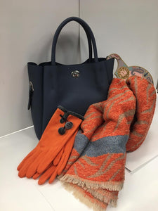 Red Cuckoo Navy Tote Bag