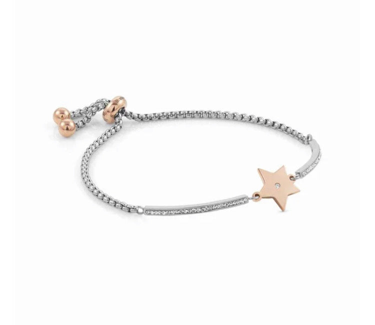 Nomination bracelet with star and crystals