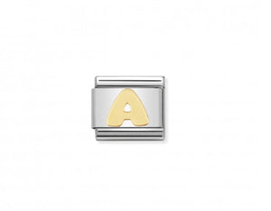 Nomination Classic Letter A in 18K gold