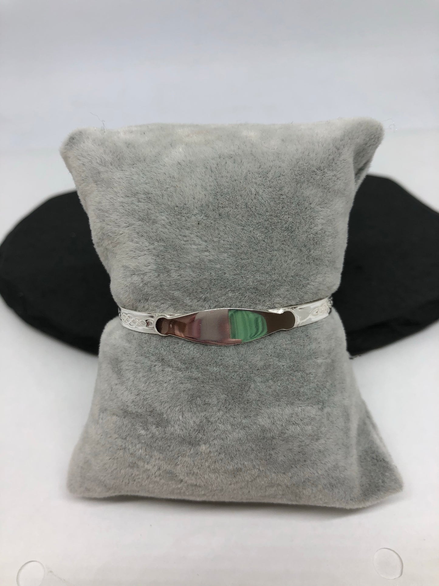 Sterling Silver Celtic Design Baby Bangle 010