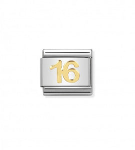 Nomination Sweet 16 charm in 18K gold