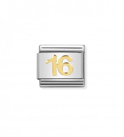 Nomination Sweet 16 charm in 18K gold