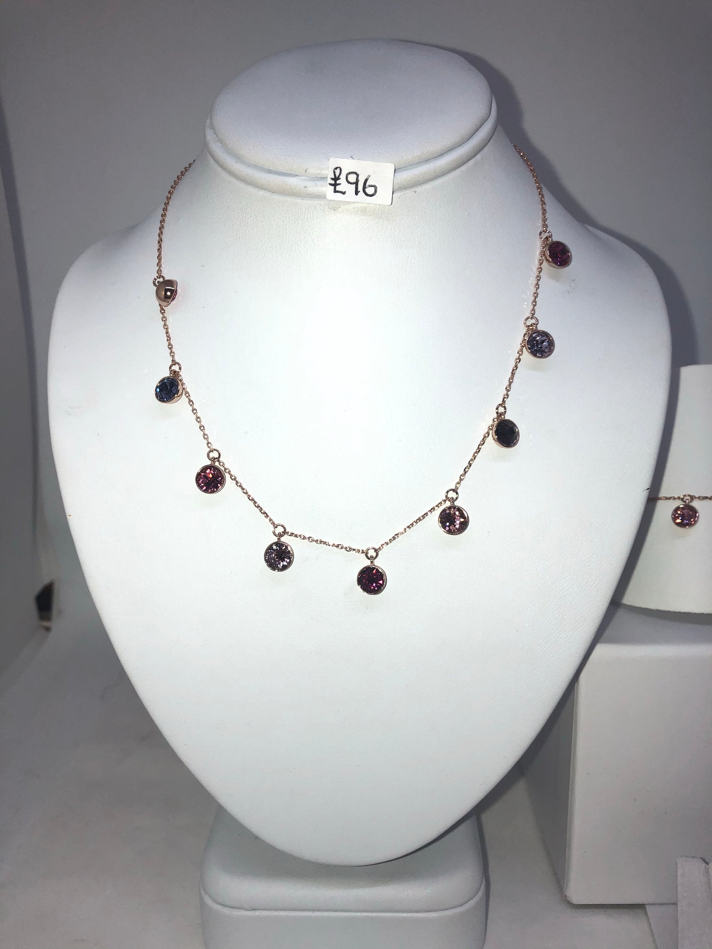 Elements Pink toned necklace- Sterling silver and Rosegold plated