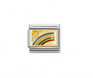 Nomination Rainbow charm in enamel