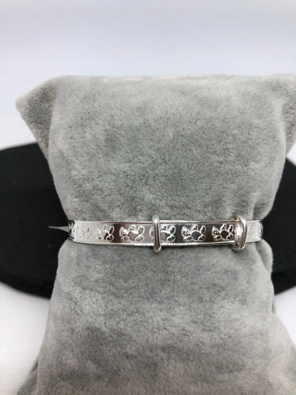Sterling Silver Teddy bear Design Baby Bangle 011