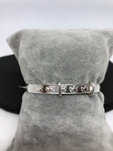 Load image into Gallery viewer, Sterling Silver Teddy bear Design Baby Bangle 011
