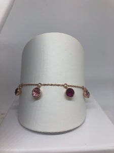 Elements Pink toned bracelet- Sterling silver & Rosegold plated