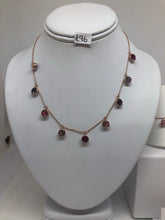 Load image into Gallery viewer, Elements Pink toned necklace- Sterling silver and Rosegold plated
