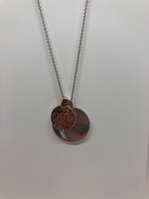 Load image into Gallery viewer, Fiorelli Necklace with Silver &amp; Rosegold disc
