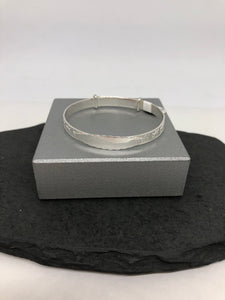 Sterling Silver Teddy bear Design Baby Bangle 011