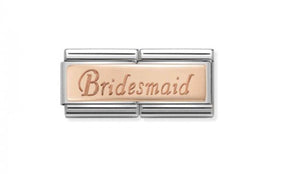 Nomination Double Bridesmaid charm in 9K Rosegold