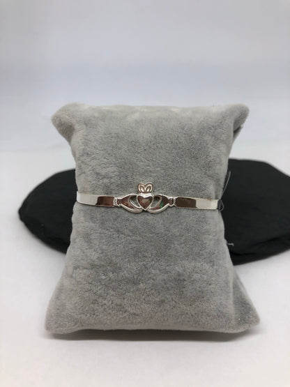 Sterling Silver Claddagh Baby Bangle 06