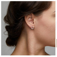 Load image into Gallery viewer, Pilgrim Malin earrings Rosegold plated :crystal
