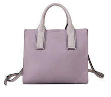 Load image into Gallery viewer, Red Cuckoo Small Purple Tote with stand out straps

