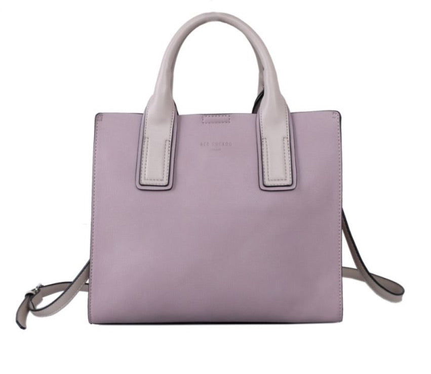 Red Cuckoo Small Purple Tote with stand out straps