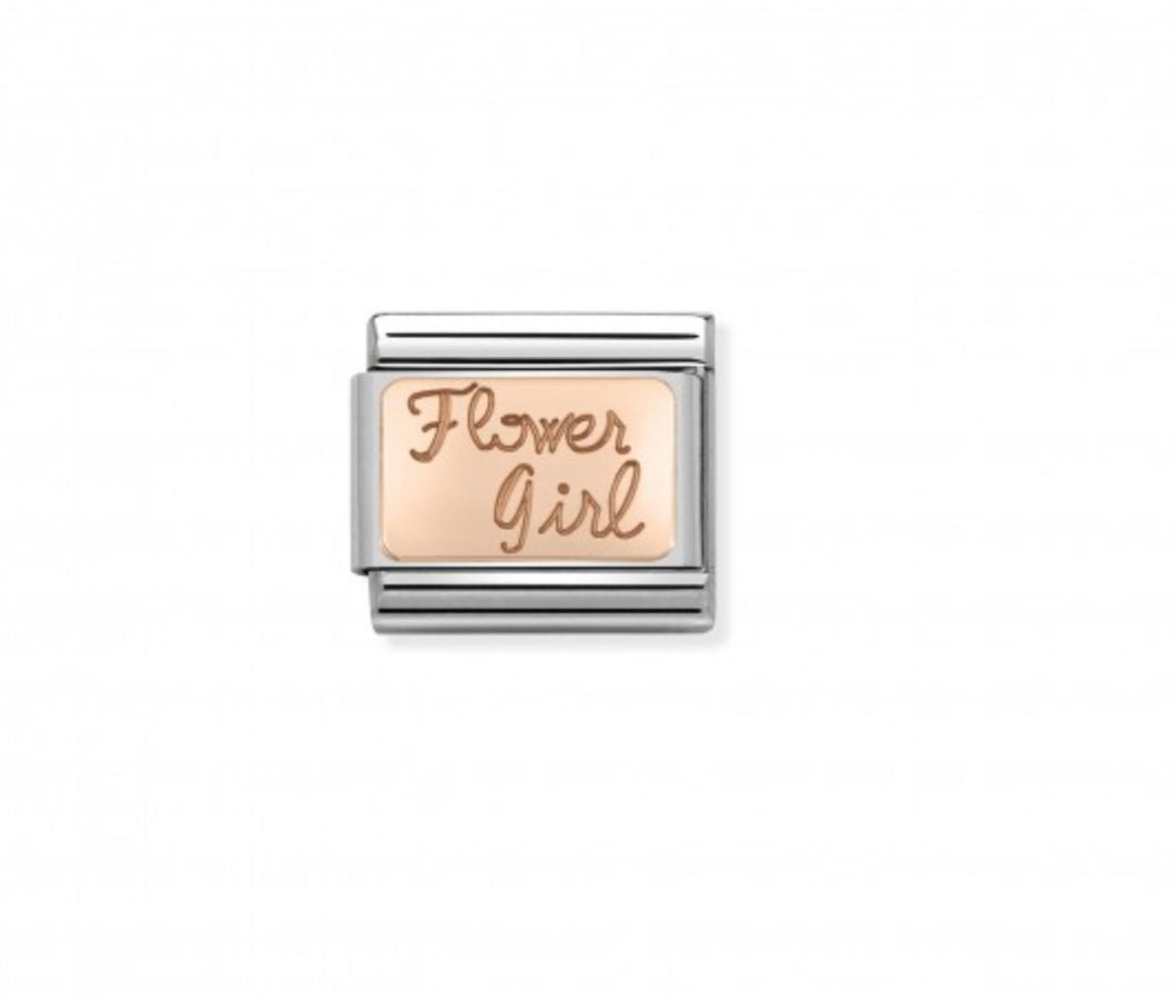 Nomination Flower girl charm in 9K Rosegold