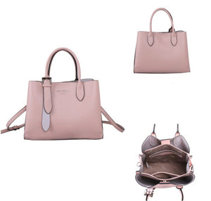 Red Cuckoo Pink Tote with silver buckle