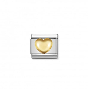 Nomination LOVE 18k gold raised heart