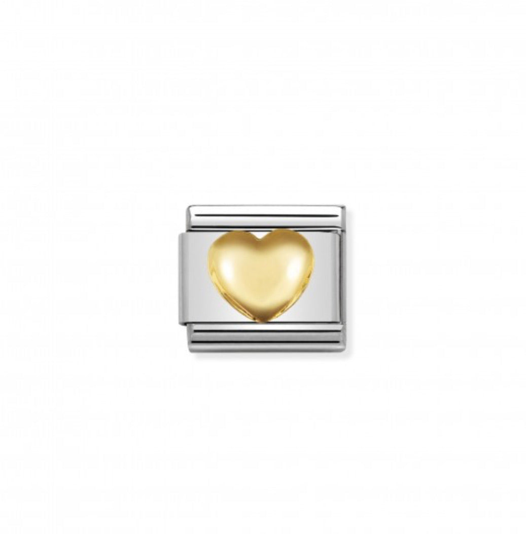 Nomination LOVE 18k gold raised heart